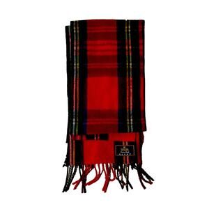Patrick King Plaid Merino Wool Scarf. OS